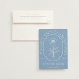 "Flora Arch" - Wedding Invitations in Cerulean by Baumbirdy - Invitation with Envelope