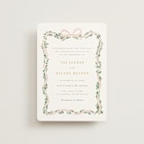 "Ribbonly Frame" - Wedding Invitations in Blush by Itsy Belle Studio - Front