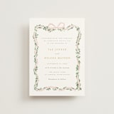 "Ribbonly Frame" - Wedding Invitations in Blush by Itsy Belle Studio - Front