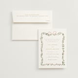 "Ribbonly Frame" - Wedding Invitations in Blush by Itsy Belle Studio - Invitation with Envelope