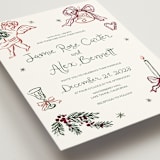 "Holidays ink doodles" - Wedding Invitations in Enchanted Holiday by Cass Loh - Detail