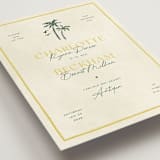 "Coastal Drift" - Wedding Invitations in Caribbean Citrus by Pixel and Hank - Detail