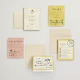 "Coastal Drift" - Wedding Invitations in Caribbean Citrus by Pixel and Hank - Invitation Suite