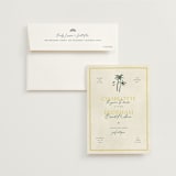 "Coastal Drift" - Wedding Invitations in Caribbean Citrus by Pixel and Hank - Invitation with Envelope