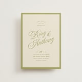 "rory" - Wedding Invitations in Olive by Ellen Schlegelmilch - Front