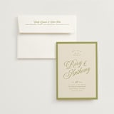"rory" - Wedding Invitations in Olive by Ellen Schlegelmilch - Invitation with Envelope
