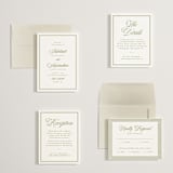 "museo" - Wedding Invitations in Olive by Ellen Schlegelmilch - Invitation Suite