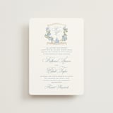 "Coastal crest" - Wedding Invitations in Ocean by Creo Study - Front