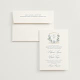 "Coastal crest" - Wedding Invitations in Ocean by Creo Study - Invitation with Envelope