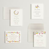 "Wildflower wreath" - Wedding Invitations in Peony by Yaling Hou Suzuki - Invitation Suite
