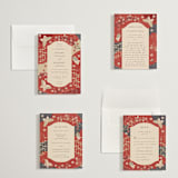 "Japanese Textile" - Wedding Invitations in Rose by Jennifer Holbrook - Invitation Suite