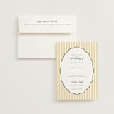 "Curved Frame" - Wedding Invitations in Citrine by Emily Betts - Invitation with Envelope