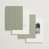 "Court" - Wedding Invitations in Leaf by Kate Ahn - Back of Card Options