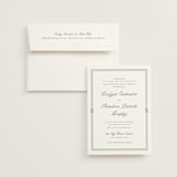 "Court" - Wedding Invitations in Leaf by Kate Ahn - Invitation with Envelope