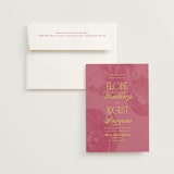 "Maximalist Poppies" - Wedding Invitations in Flamingo by Morgan Kendall - Invitation with Envelope