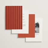 "Borders" - Wedding Invitations in Cherry by Ani Somi - Back of Card Options