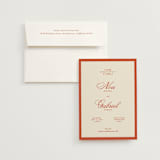"Borders" - Wedding Invitations in Cherry by Ani Somi - Invitation with Envelope