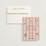 "Thompson" - Wedding Invitations in Rose by Jennifer Lew - Invitation with Envelope