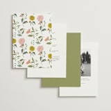 "botanical cameo" - Wedding Invitations in Swan by Lori Wemple - Back of Card Options