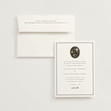 "botanical cameo" - Wedding Invitations in Swan by Lori Wemple - Invitation with Envelope