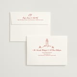 "Kitty Hawk" - Wedding Invitations in Lobster by Jackie Crawford - FREE Recipient Addressing