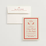 "Kitty Hawk" - Wedding Invitations in Lobster by Jackie Crawford - Invitation with Envelope