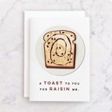 "Raisin Toast" - Single Greeting Cards in Auburn by Katie Zimpel - Front