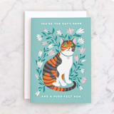 "Purr-fect Mom" - Single Greeting Cards in Mint by Jamie Alexander - Front