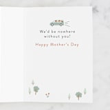 "Carpool Queen" - Single Greeting Cards in Blush by Erin German - Interior