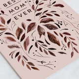 "Natural Leaves" - Single Greeting Cards in Violet by Lucrecia Caporale - Close-Up