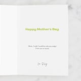 "groovy mom" - Single Greeting Cards in Daisy by Baumbirdy - Customizable Interior Example