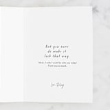 "Mommin' Ain't Easy" - Single Greeting Cards in Blush by Hannah Williams - Customizable Interior Example