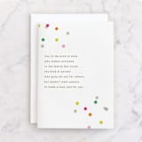 "You Deserve Confetti" - Single Greeting Cards in Carnation by Violet and Mae - Front