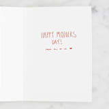 "#1 MOM Animal Stacker" - Single Greeting Cards in Blush by Coit Creative - Interior