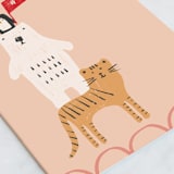 "#1 MOM Animal Stacker" - Single Greeting Cards in Blush by Coit Creative - Close-Up