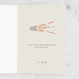 "Shout Out" - Single Greeting Cards in Apricot by Gwen Bedat - Customizable Interior Example