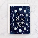 "In All the Phases of Life" - Single Greeting Cards in Midnight by Noonday Design - Front
