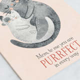 "Purrfect Mom" - Single Greeting Cards in Blush by Noonday Design - Close-Up
