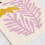 "Psychedelic Fleurs" - Single Greeting Cards in Daffodil by Annie Clark - Close-Up