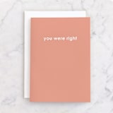 "You Were Right" - Single Greeting Cards in Rose by JoAnn Jinks - Front