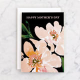"Happy Mothers Day Peony" - Single Greeting Cards in Petal by Ilze Lucero - Front