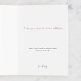 "Happy Mothers Day Peony" - Single Greeting Cards in Petal by Ilze Lucero - Customizable Interior Example