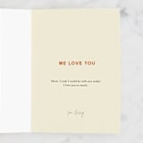 "Abstract Shapes for Mom" - Single Greeting Cards in Rust by Coit Creative - Customizable Interior Example