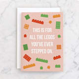 "Legos" - Single Greeting Cards in Carnation by Adelyn T. - Front