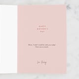 "To a mother like no other" - Single Greeting Cards in Rose by Alethea and Ruth - Customizable Interior Example