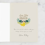 "Love you bunches" - Single Greeting Cards in Jungle by Gina Grittner - Customizable Interior Example