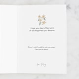 "Wildflower Greeting" - Single Greeting Cards in Beetle by Kiley Bennett - Customizable Interior Example