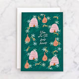 "bees knees" - Single Greeting Cards in Evergreen by Jackie Crawford - Front