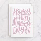 "First" - Single Greeting Cards in Rose by Snow and Ivy - Front