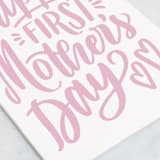 "First" - Single Greeting Cards in Rose by Snow and Ivy - Close-Up